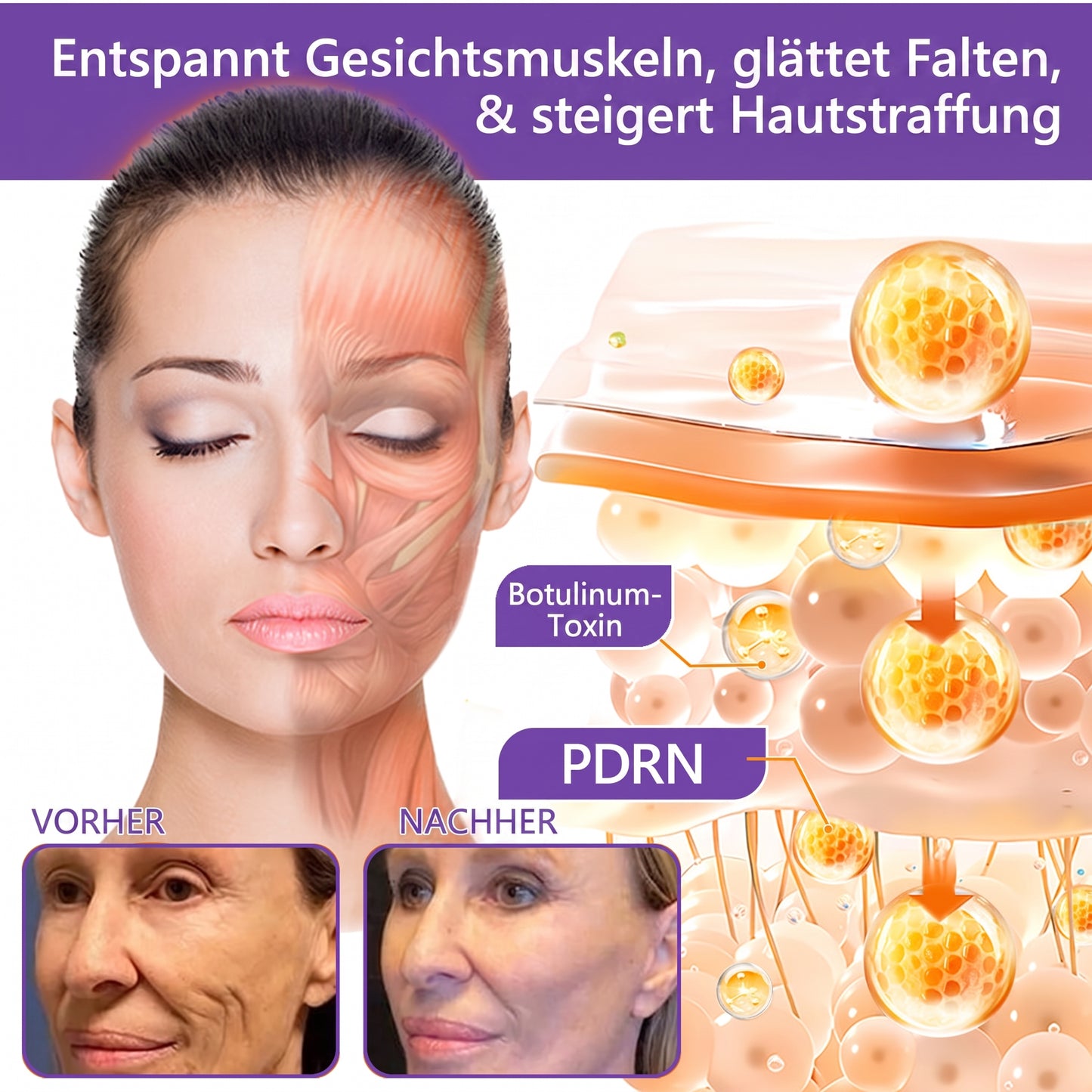 Vitalisys® PDRN 🌥️Multi-Peptid Körpercreme mit Massage-Roller – Feuchtigkeit, Straffung und ein ebenmäßigeres Hautbild.🥼