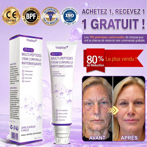 30 % RABATT🎁✨ Vitalisys® PDRN Multi-Peptid Körpercreme mit Massage-Roller – Feuchtigkeit, Straffung und ein ebenmäßigeres Hautbild.
