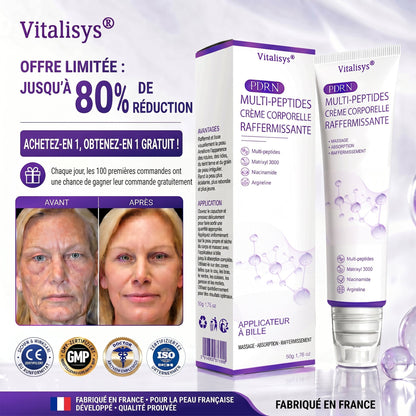 30 % RABATT🎁✨ Vitalisys® PDRN Multi-Peptid Körpercreme mit Massage-Roller – Feuchtigkeit, Straffung und ein ebenmäßigeres Hautbild.