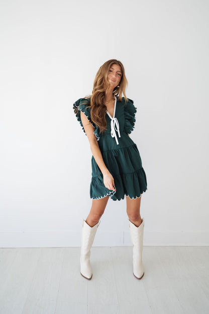 Paisley-Kleid – Hunter Green – ENDGÜLTIGER AUSVERKAUF