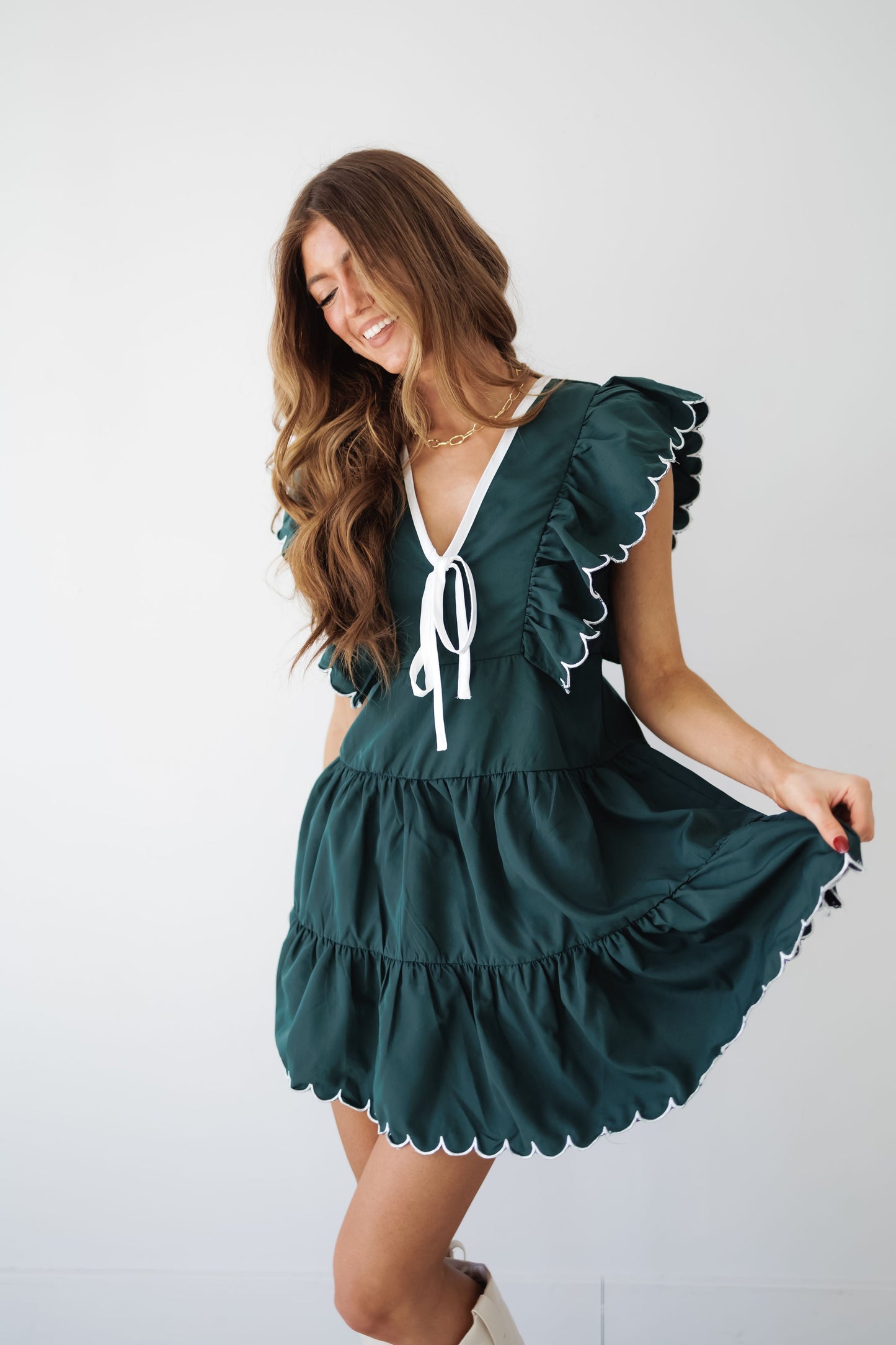 Paisley-Kleid – Hunter Green – ENDGÜLTIGER AUSVERKAUF