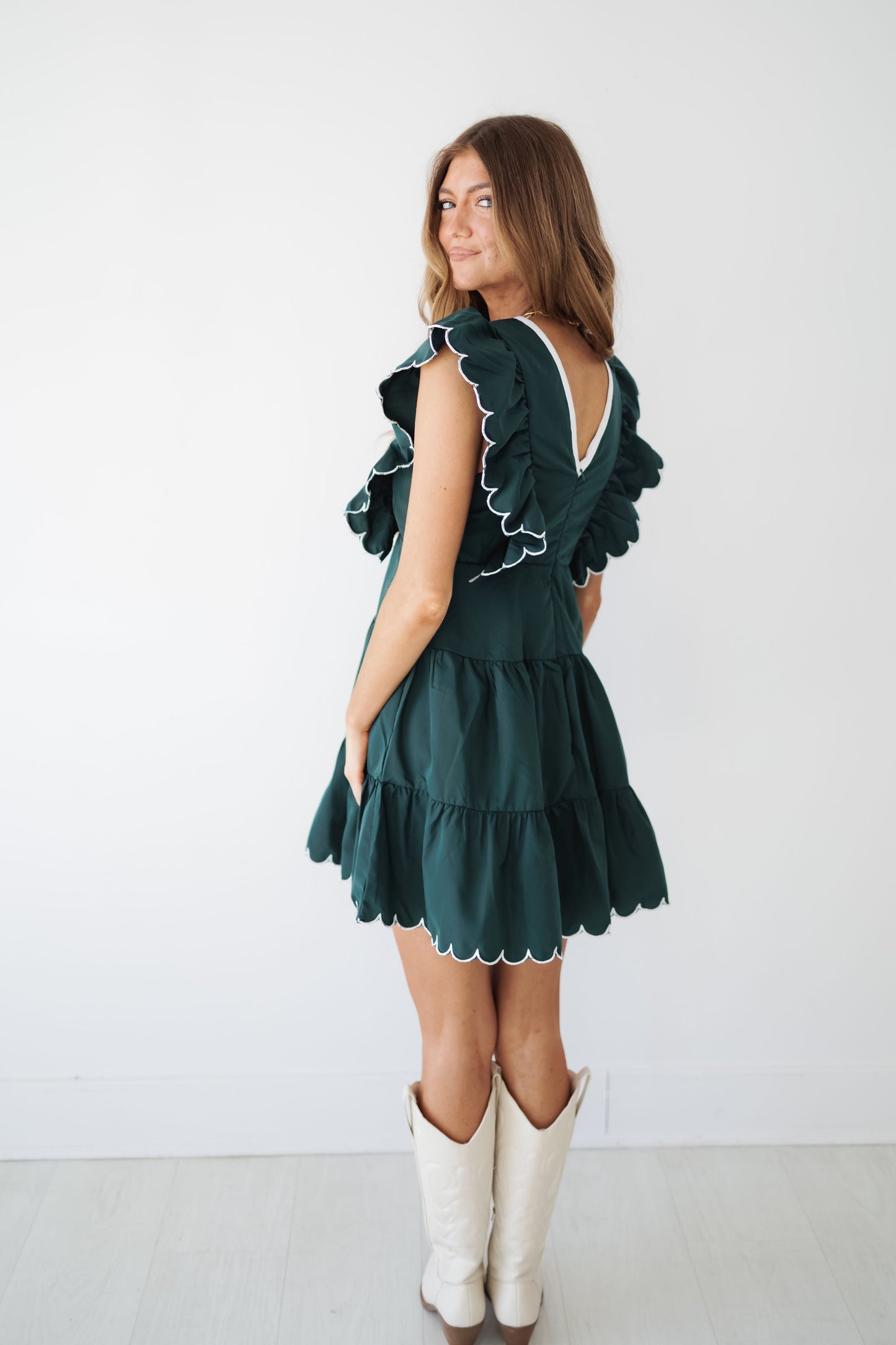 Paisley-Kleid – Hunter Green – ENDGÜLTIGER AUSVERKAUF