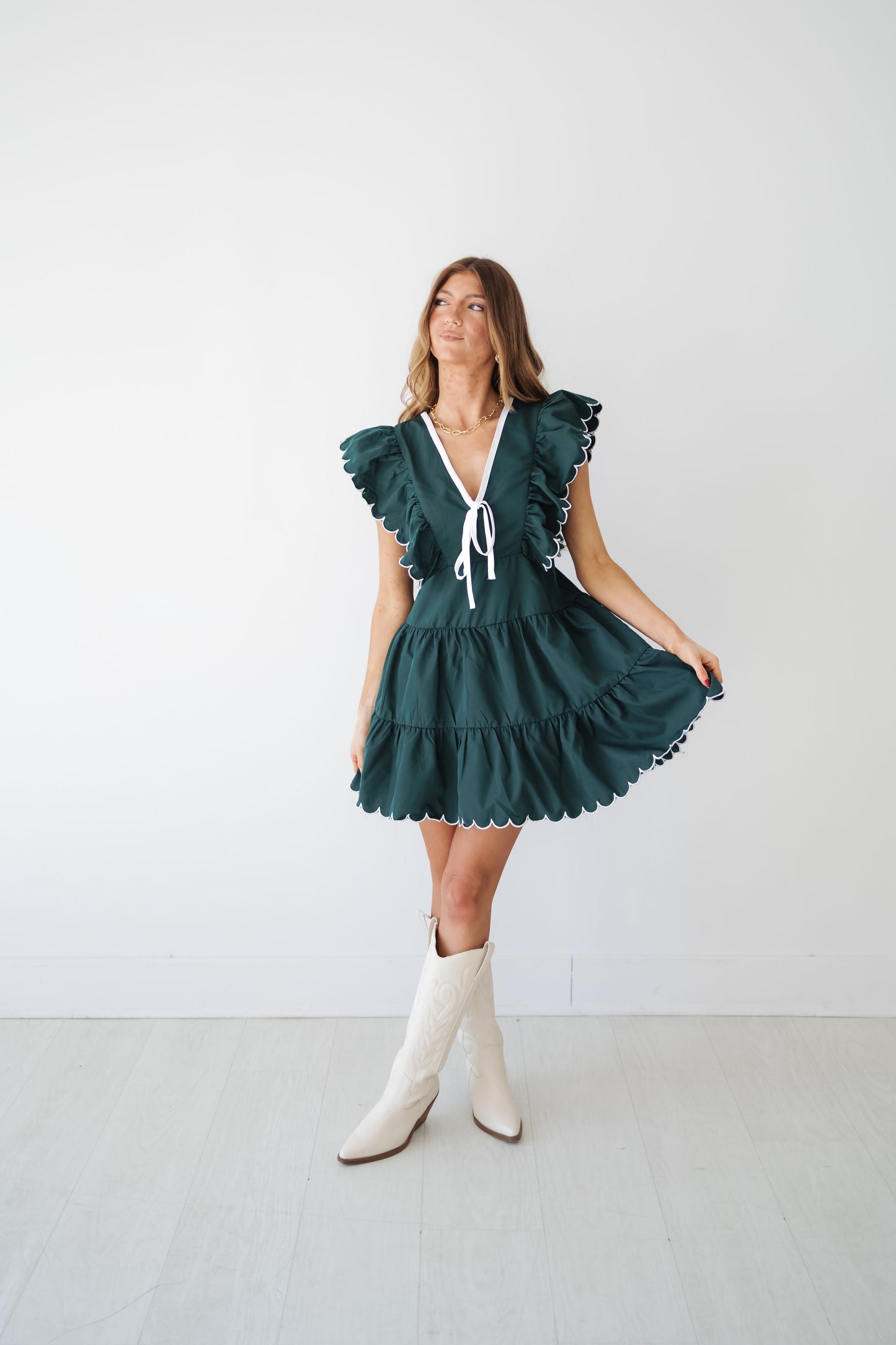 Paisley-Kleid – Hunter Green – ENDGÜLTIGER AUSVERKAUF