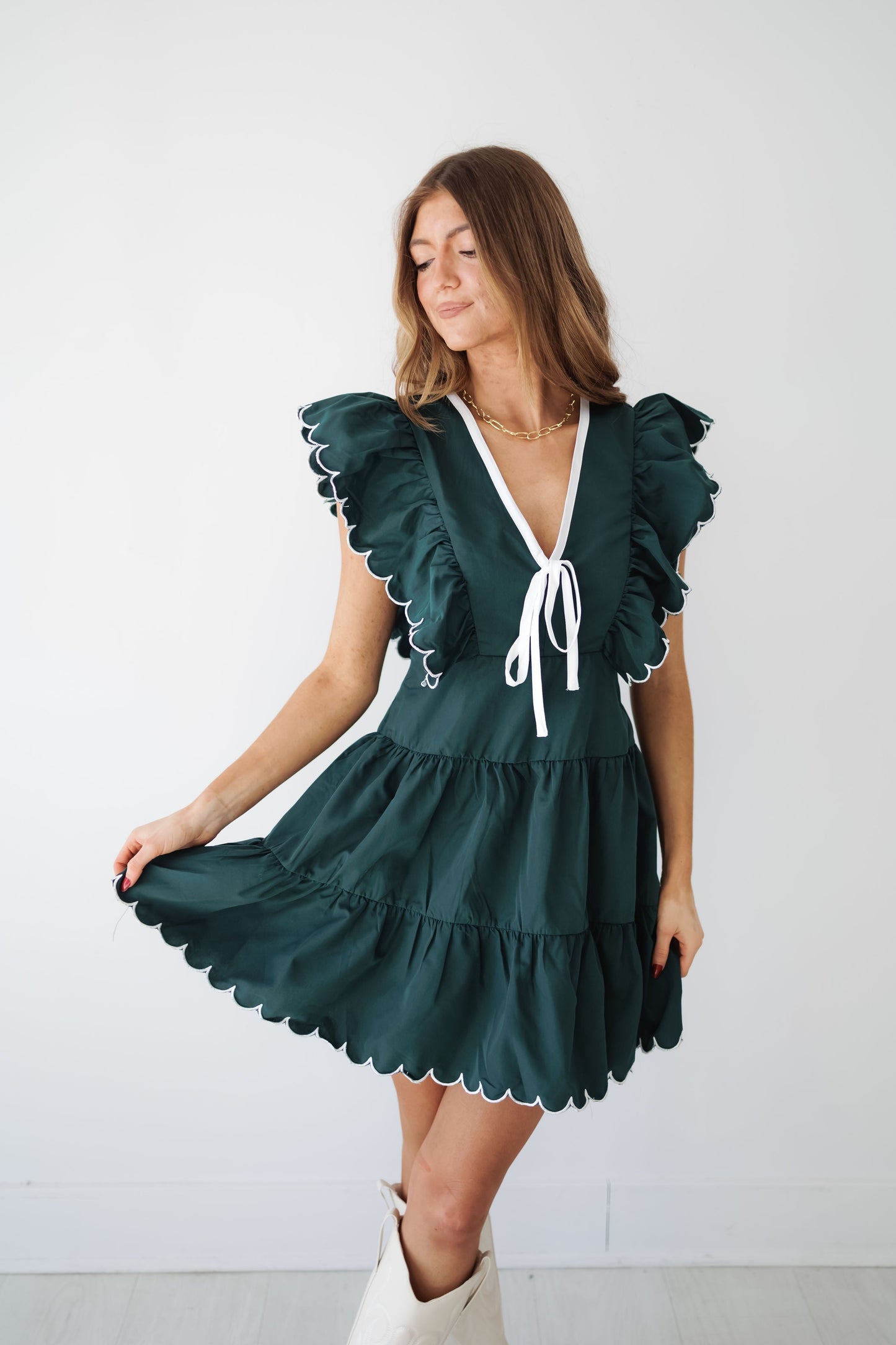 Paisley-Kleid – Hunter Green – ENDGÜLTIGER AUSVERKAUF
