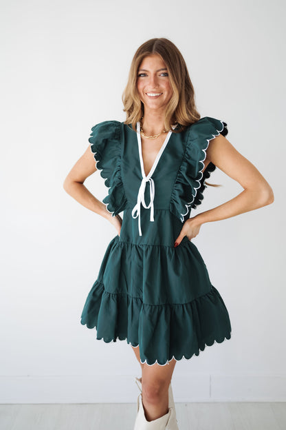 Paisley-Kleid – Hunter Green – ENDGÜLTIGER AUSVERKAUF