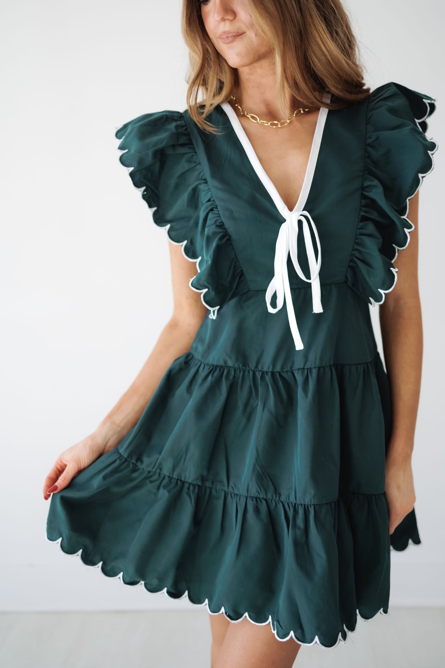 Paisley-Kleid – Hunter Green – ENDGÜLTIGER AUSVERKAUF